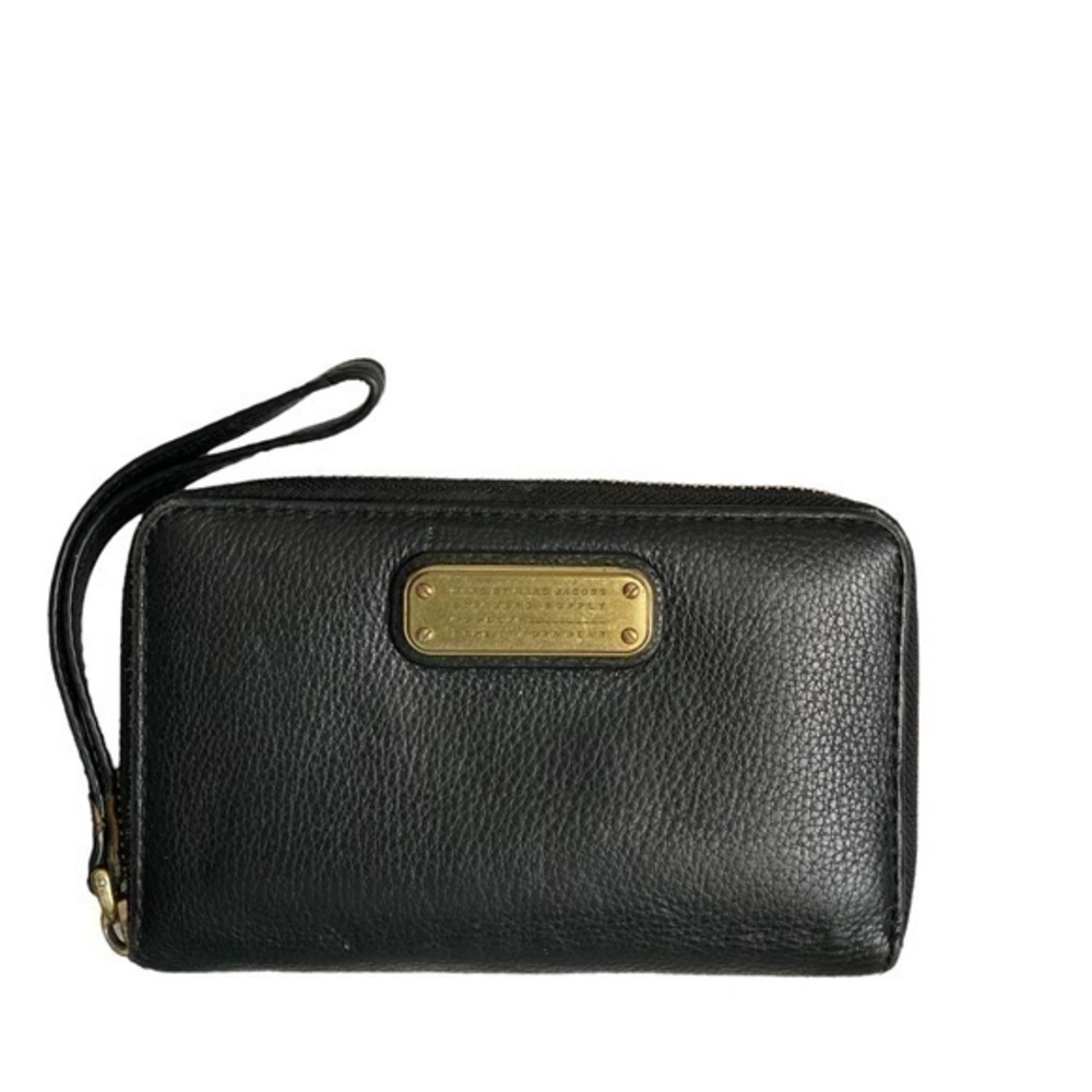Marc by Marc jacobs black leather wristlet wallet